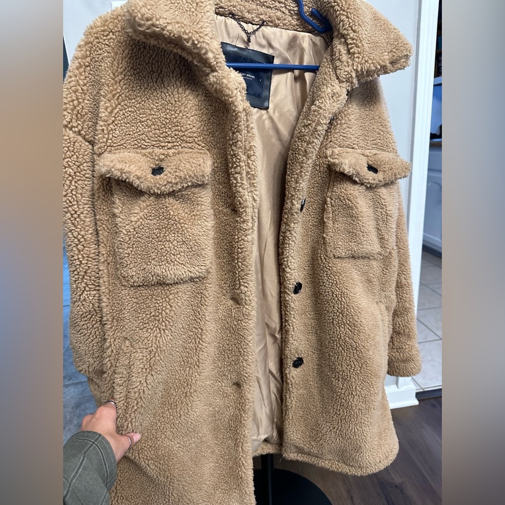 LUCKY BRAND WOMEN’S L TEDDY COAT